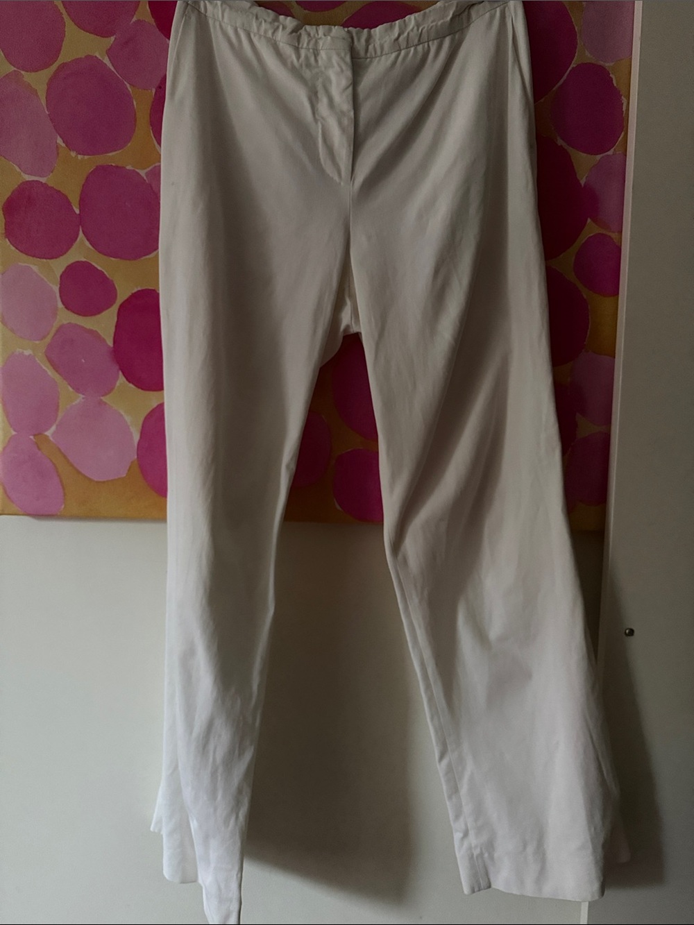 Max Mara CottonCrisp White Straight-Leg Pants - Picture 2 of 7